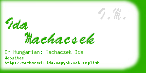 ida machacsek business card